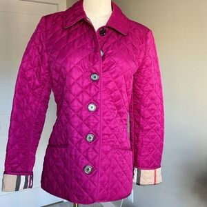 Burberry Quilted Button Up Jacket